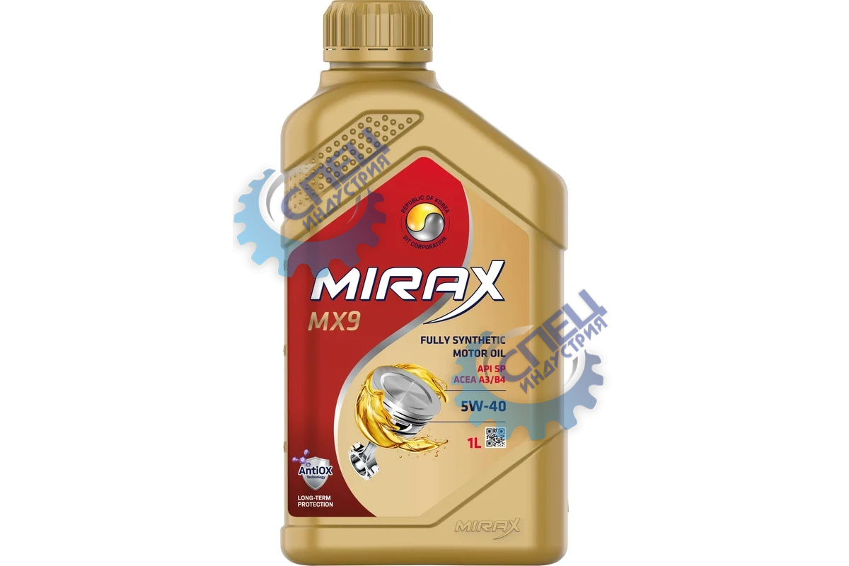 А/масло MIRAX MX9 5W40 API SP, ACEA A3/B4 1 л