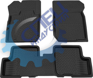 Коврик салона Лада Ларгус 3-й ряд полиуретан (Mile) к-т