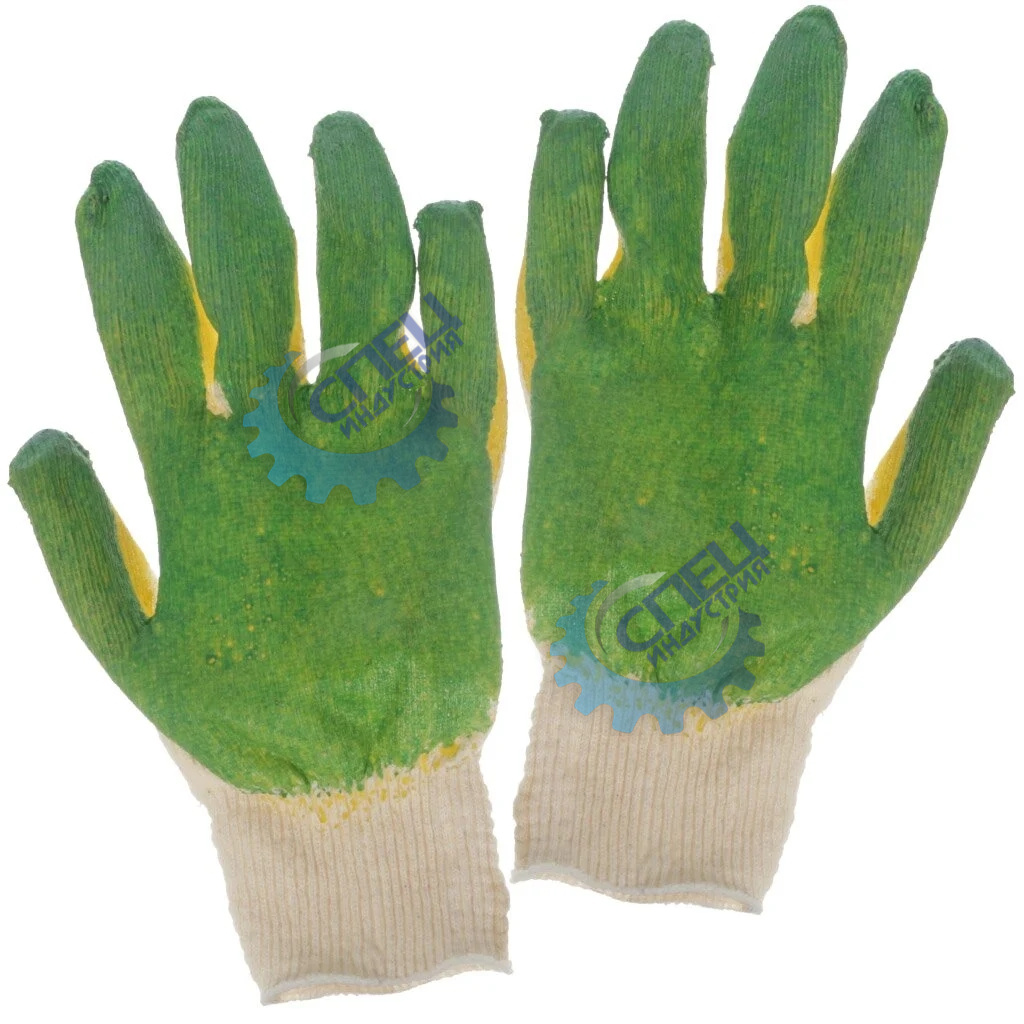 Перчатки х/б с латексом двойной облив 10класс 50гр