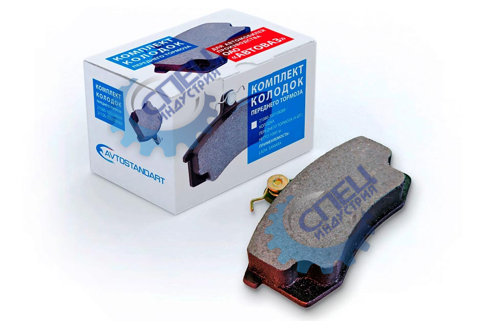 Колодка торм перед ВАЗ-2108 (АВТОСТАНДАРТ) 2108-3501080