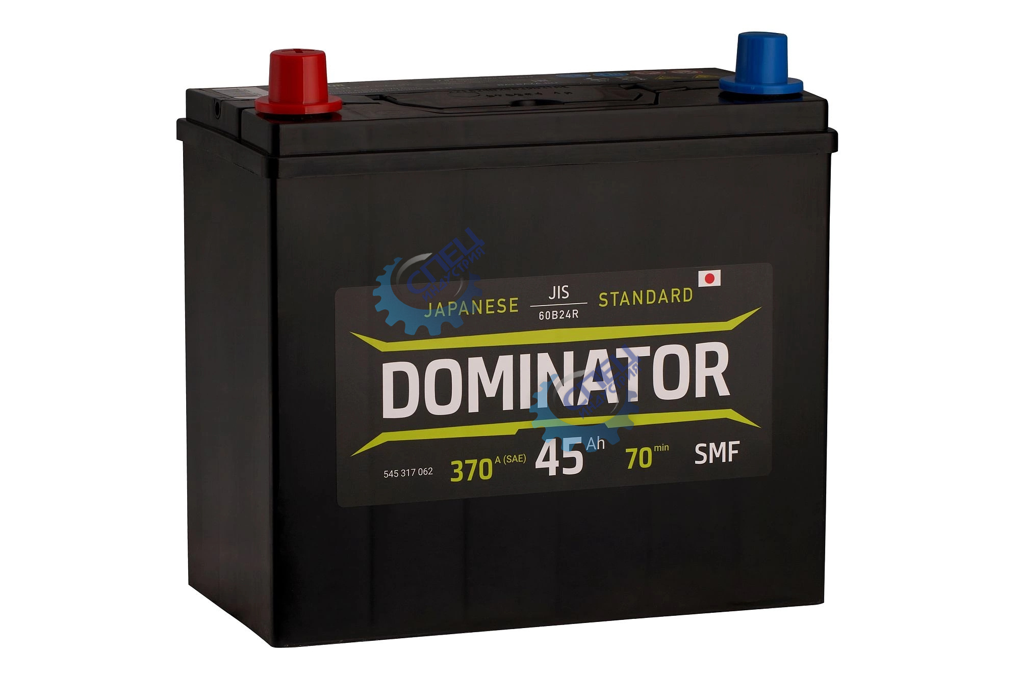 АКБ 45R тонк кл Dominator (JIS) (ОБР) (EN430) ASIA ДШВ 235х127х220 залит