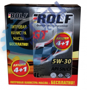 А/масло Rolf GT 5W30 4л акция 4 литра по цене 3-х SN/CF