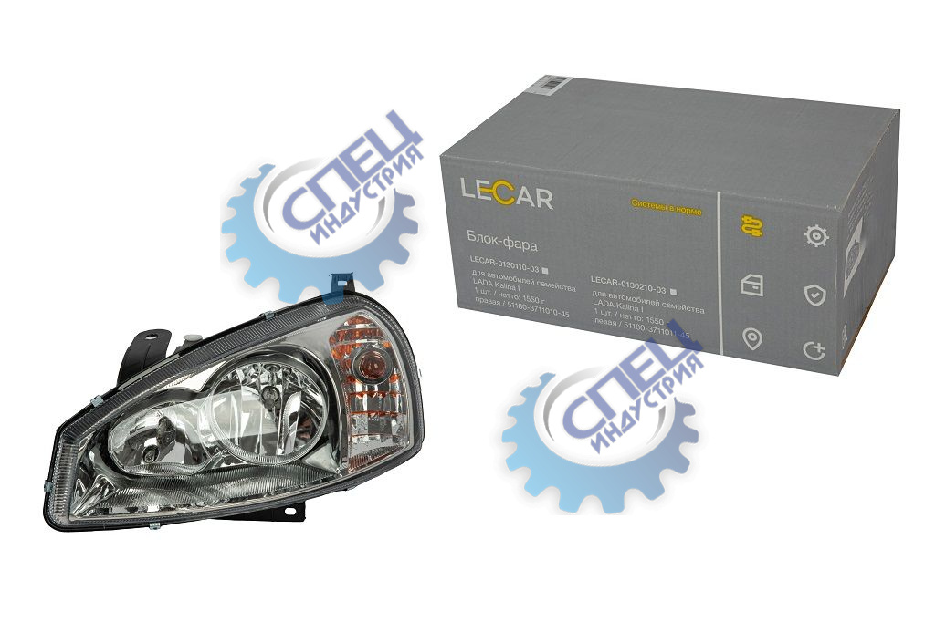 Блок-фара ВАЗ-1118 Kalina (LECAR) лев 