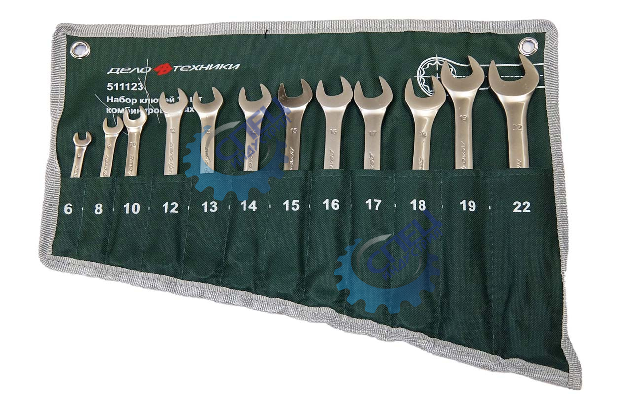 Набор ключей комб 12 пр (6,8,10,12,13,14,15,16,17,18,19,22) ЕВРО (ДТ) сумка