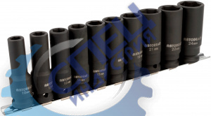 Головки набор 1/2" 6 гр ударные 10 пр (АвтоДело) (10255) 39810