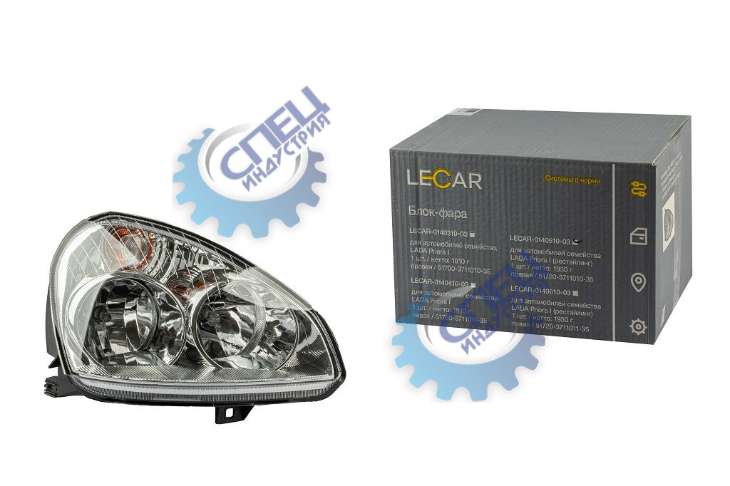 Блок-фара ВАЗ-2170 Priora прав рейсталинг (LECAR) 