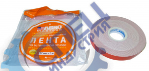 Скотч двусторонний белый 12мм*5м (ABRO) Masters OE-12MM-5M-RW