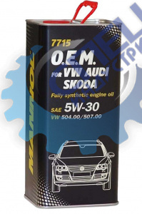 А/масло Mannol 5W30 7715  O.E.М. for VW Audi Skoda 1л металл