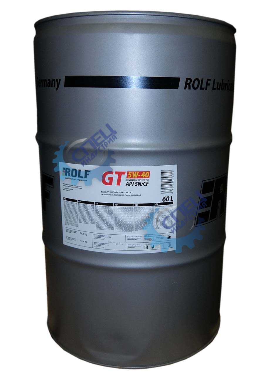 А/масло Rolf GT 5W40 60л