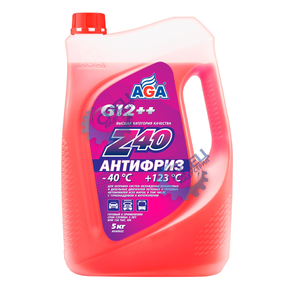 Антифриз AGA G12++ 5кг (AGA002z) (красный)