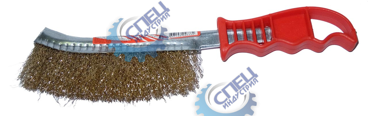 Щетка по металлу с пластиковой ручкой 1-а рядная (Ермак) строительная 656-616