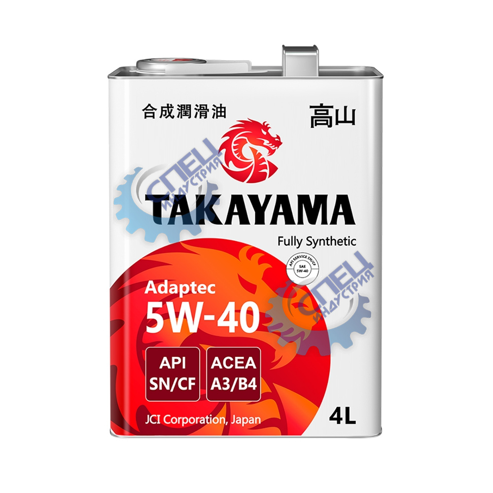А/масло TAKAYAMA (МЕТАЛЛ) 5W40 син 4 л SN/CF А3/В4 Adaptec