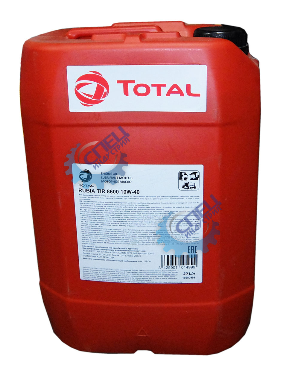 А/масло Total Rubia TIR 8600 10W40 20 L