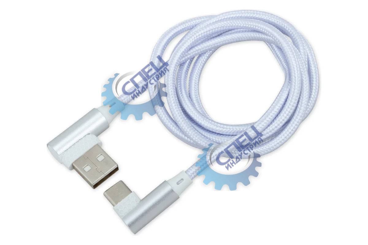Кабель USB2.0/ Type C (Arnezi) 2,4А, 1,0 метр, белый, угловой, коробка ПВХ A0605032