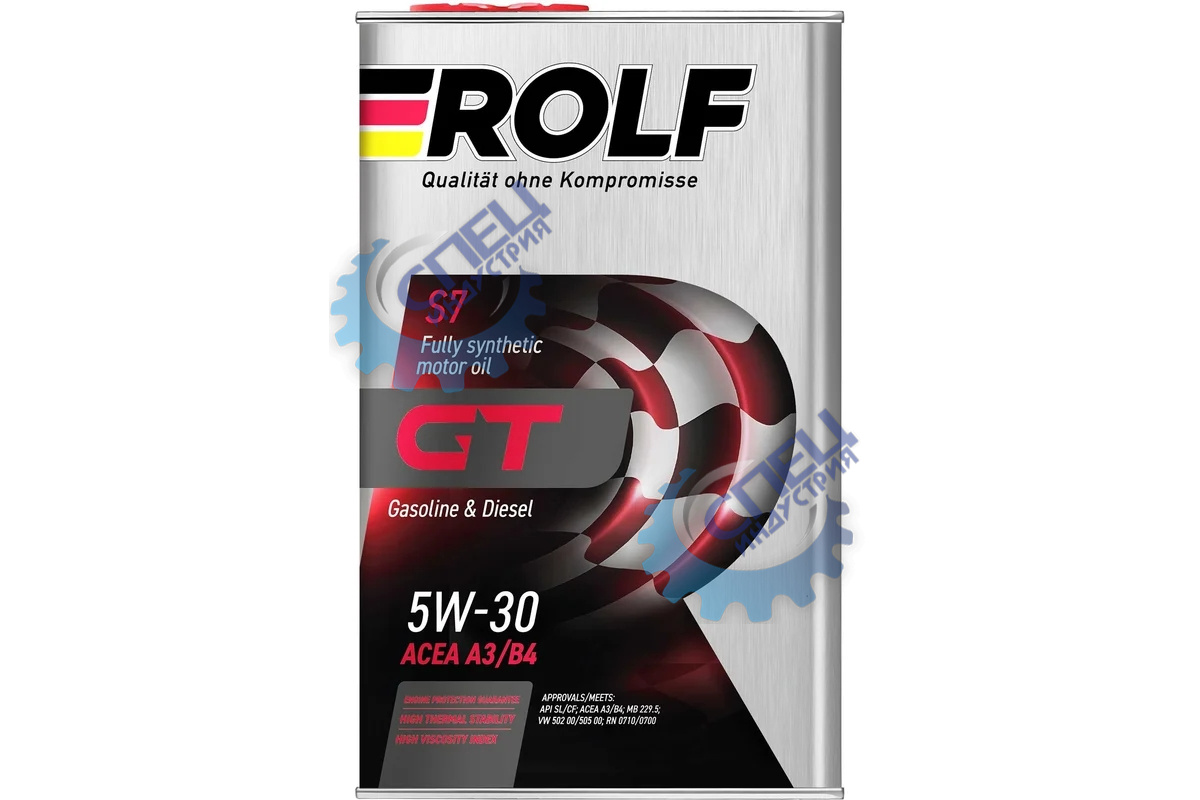 А/масло Rolf GT 5W30 1л ACEA A3/B4 МЕТАЛЛ
