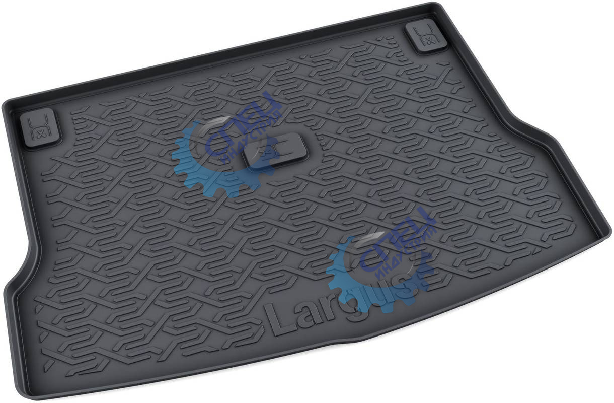 Коврик багажника Lada Largus 7 мест полиуретан (Mile) к-т