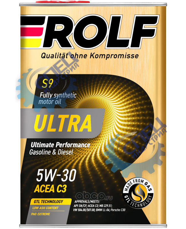 А/масло Rolf Ultra 5W30 4л C3 API SN/CF