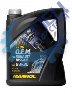 А/масло Mannol 5W30 7706  O.E.М. for Renault Nissan 5л
