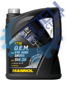 А/масло Mannol 5W30 7715  O.E.М. for VW Audi Skoda 5л