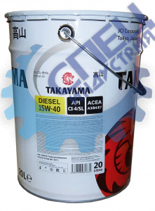 А/масло TAKAYAMA Diesel 15W40 20 л API CI-4/SL