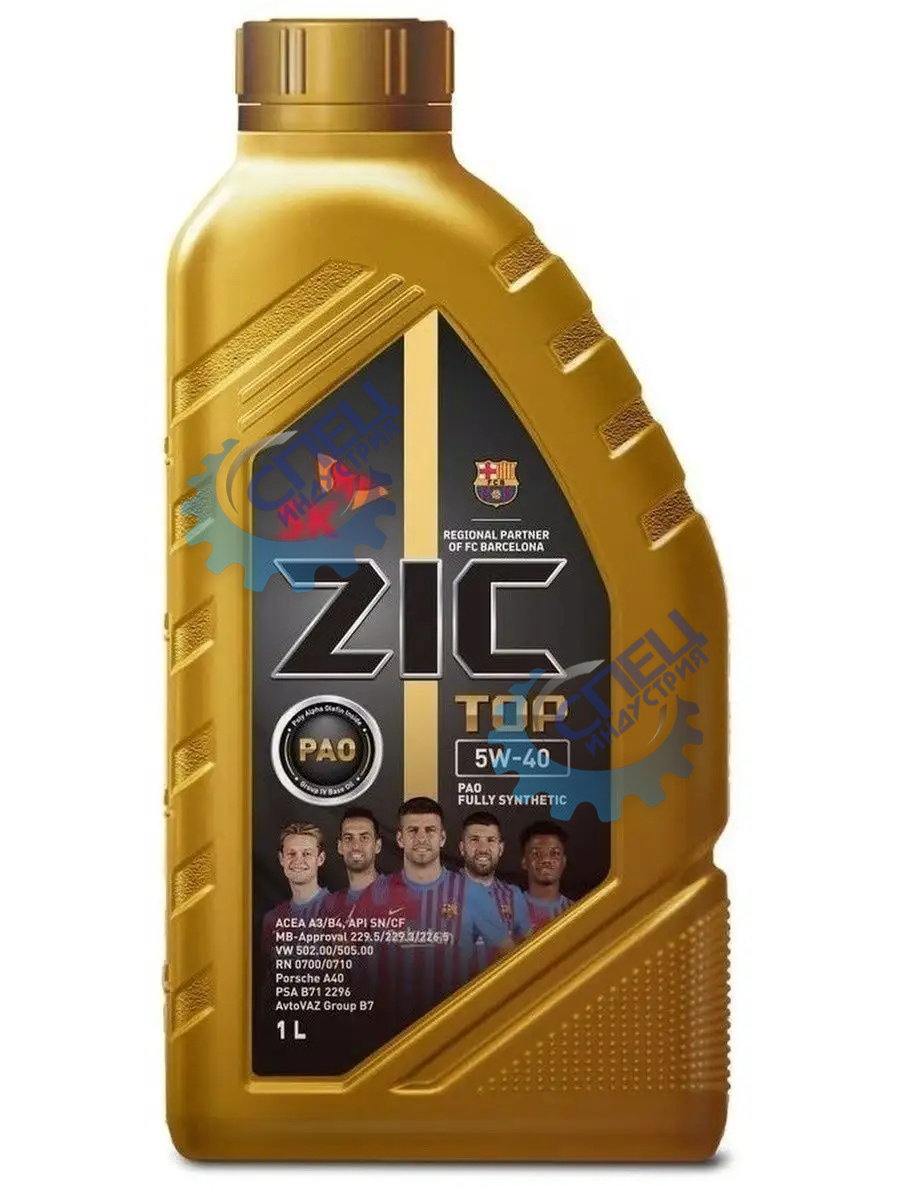 А/масло ZIC  5W40 TOP PAO 1 л SP, A3, B4, VW 502.00|VW 505.00