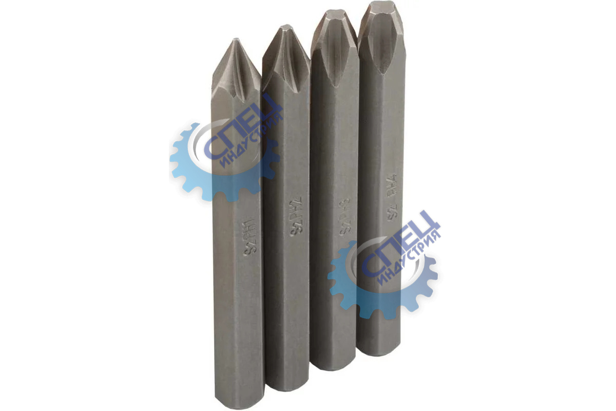 Насадки на ударную отвертку набор (PH1;2;3;4x80мм S2) Professional (АвтоДело) (11327) 40004