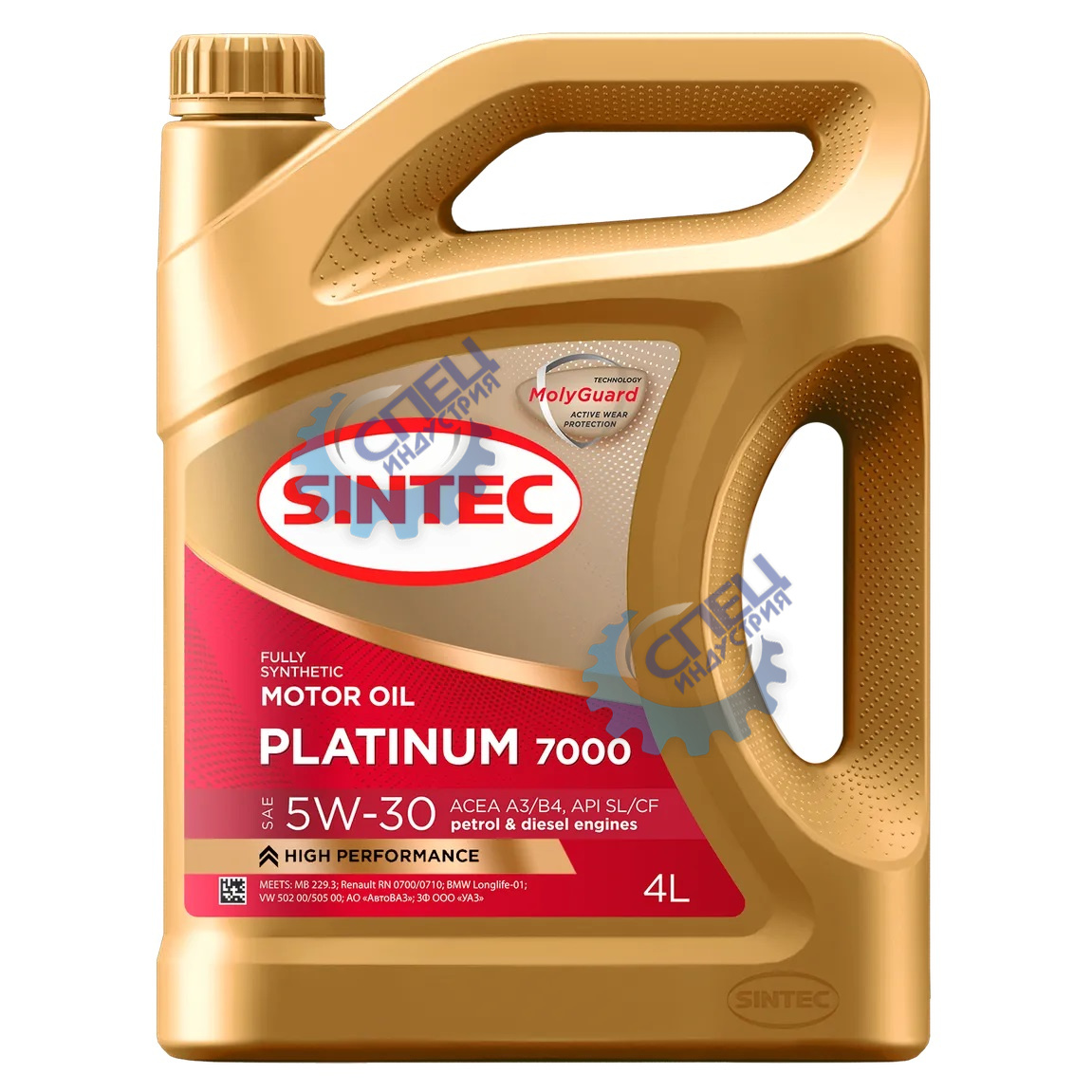 А/масло SINTEC Платинум 7000 5W30 синт 4л API A3/B4