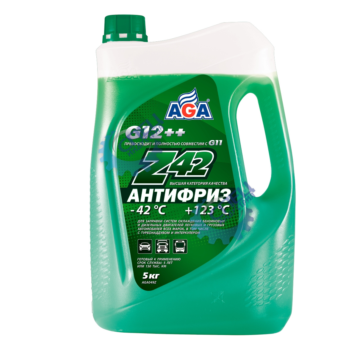 Антифриз AGA G12++ 5кг (AGA049z) (зелёный)