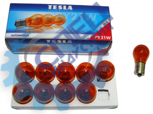 Лампа 12V21W (Tesla) ORANGE (повороты) 10 шт (В52301)