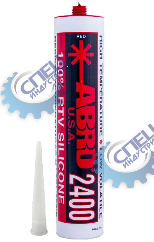Герметик силиконовый, высокотемпературный до +343С 310 гр красный (ABRO) универсальный SS2400