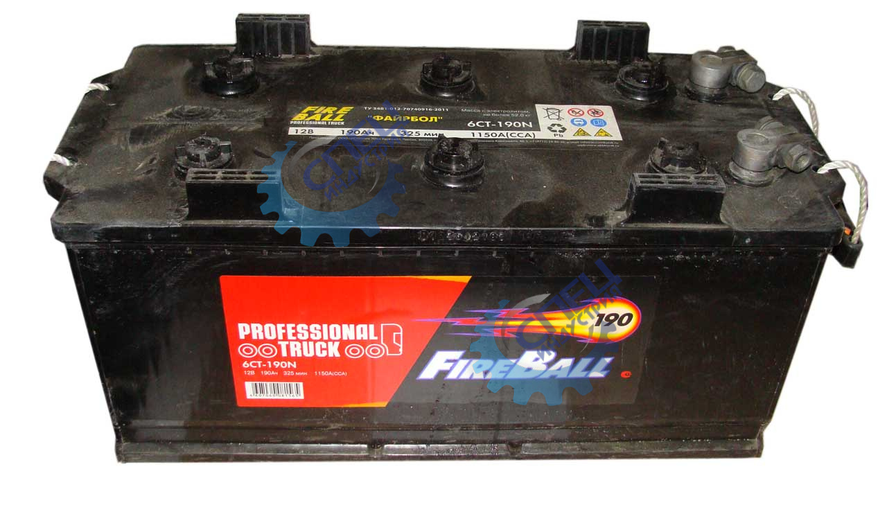 АКБ 190L- Fire Ball НИЗКИЙ КОНУС  (EN1200А) ДШВ 513х223х217 