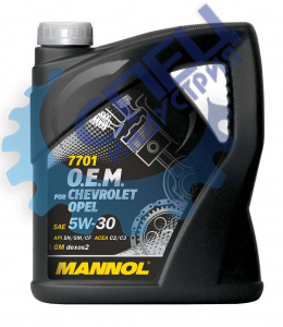 А/масло Mannol 5W30 7701  O.E.М. for Chevrolet Opel 4л