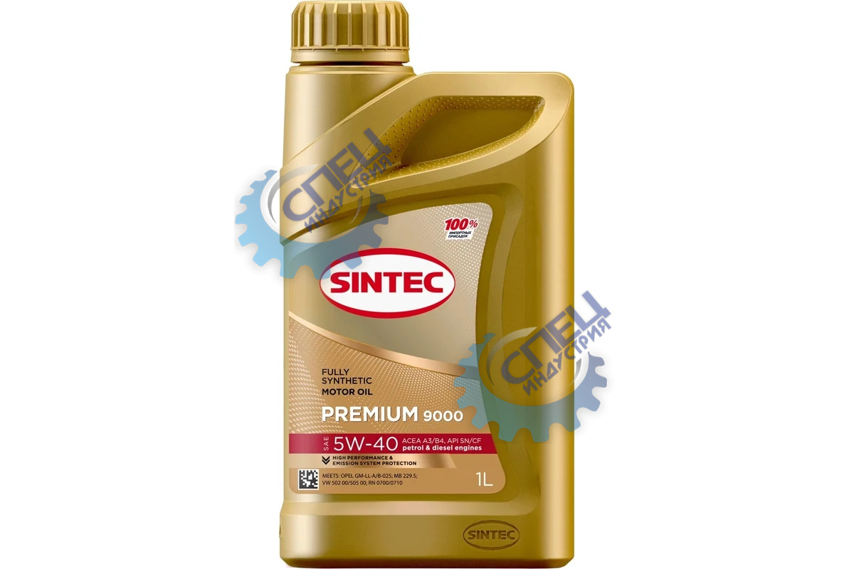 А/масло SINTEC Premium 9000 5W40 синт 1л A3/B4