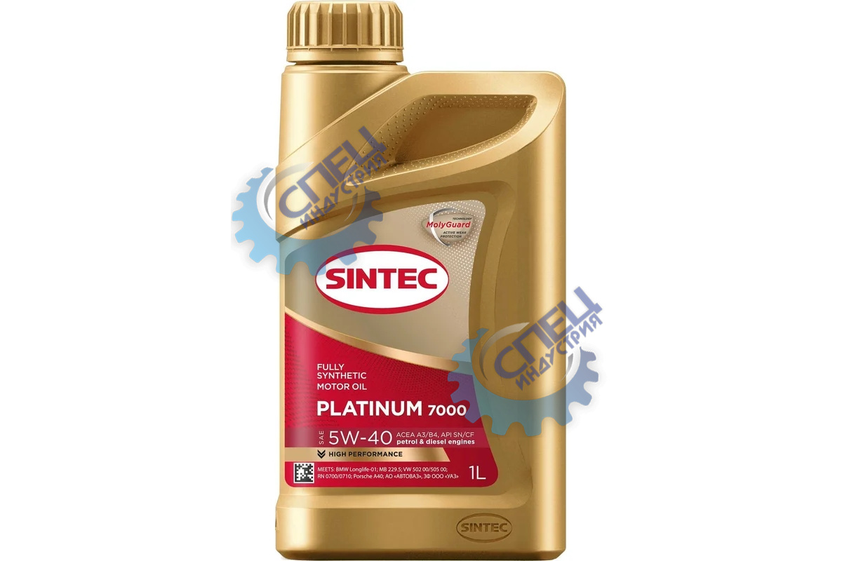 А/масло SINTEC Платинум 7000 5W40 API SN/CF A3/B4 синт 1л 