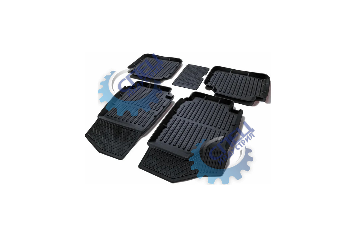 Коврик салона ВАЗ-2121 резиновый (СРТК) перед 2шт