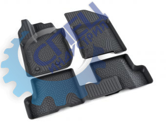 Коврик салона Лада Xray с вещевым ящиком резиновые (Mile) к-т