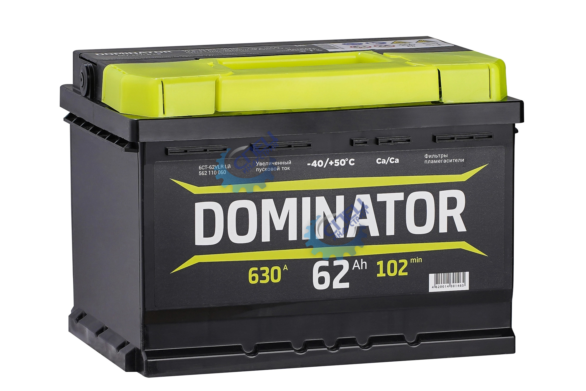 АКБ 62R Dominator (ОБР) низкий (EN620) ДШВ 242х175х175 залит 