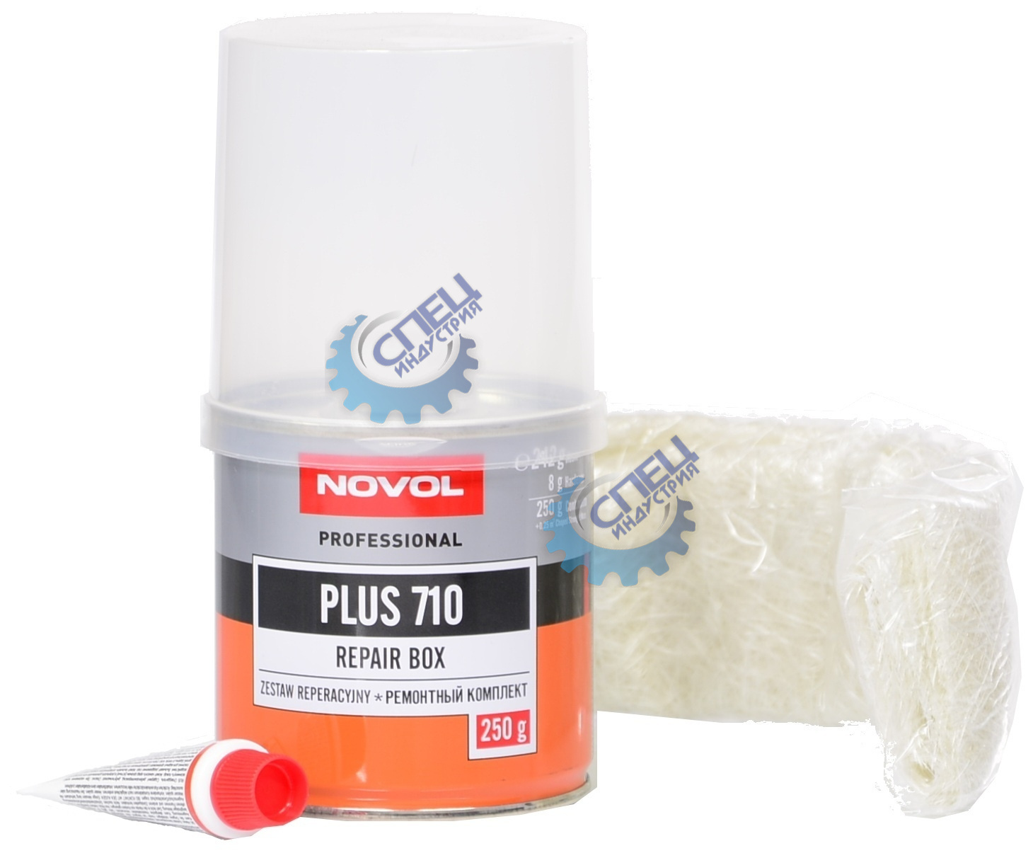 Шпатлевка Novol полиэфирная 0,25 кг PLUS 710 для ремонта кузова и бампера