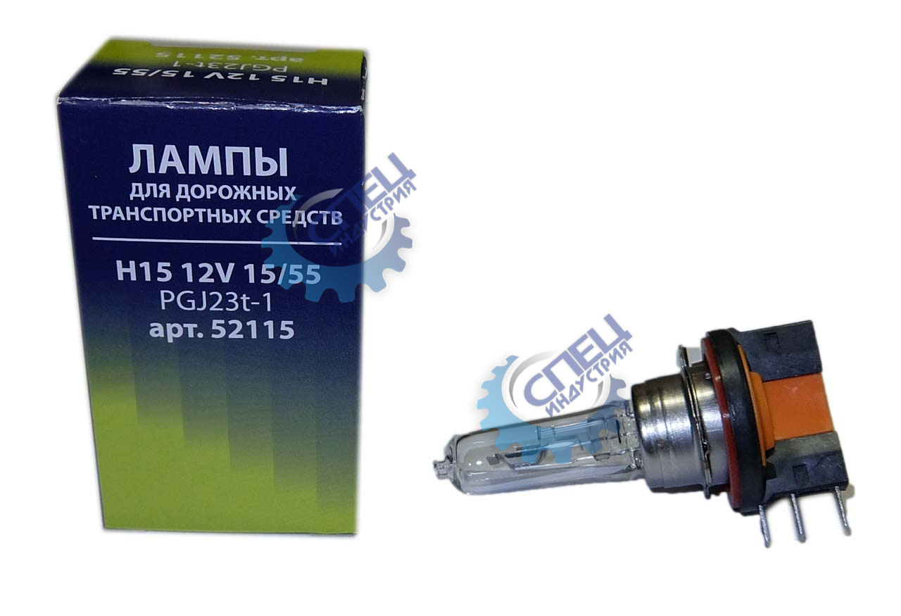 Лампа H15 галог 12V15/55W (Маяк) 52115