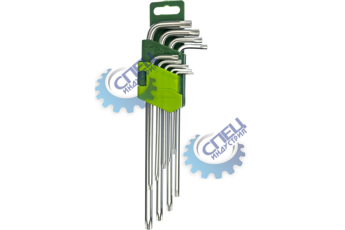 Набор ключей TORX 9 пр (Т10,15,20,25,27,30,40,45,50) длин с отверс (ДТ)