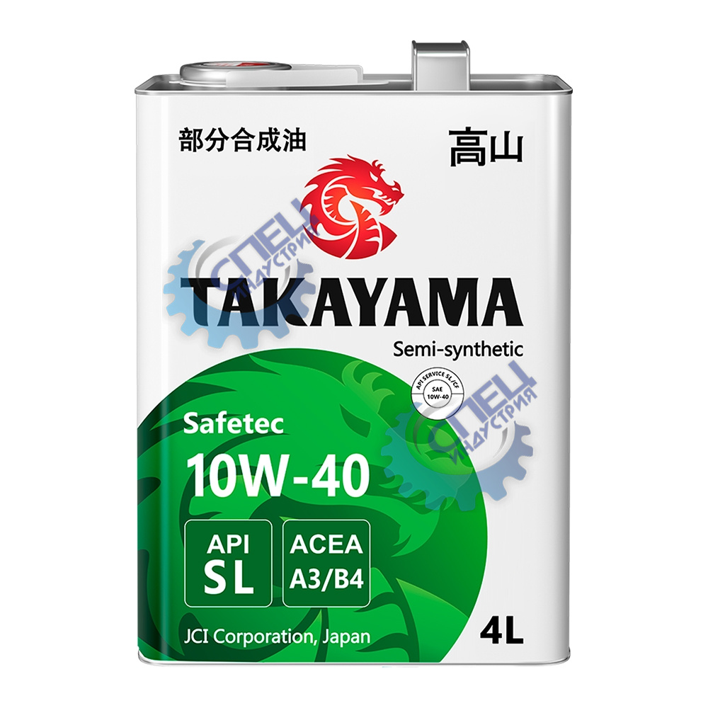 А/масло TAKAYAMA (МЕТАЛЛ) 10W40 п/с 4л SL А3/В4 Safetec 