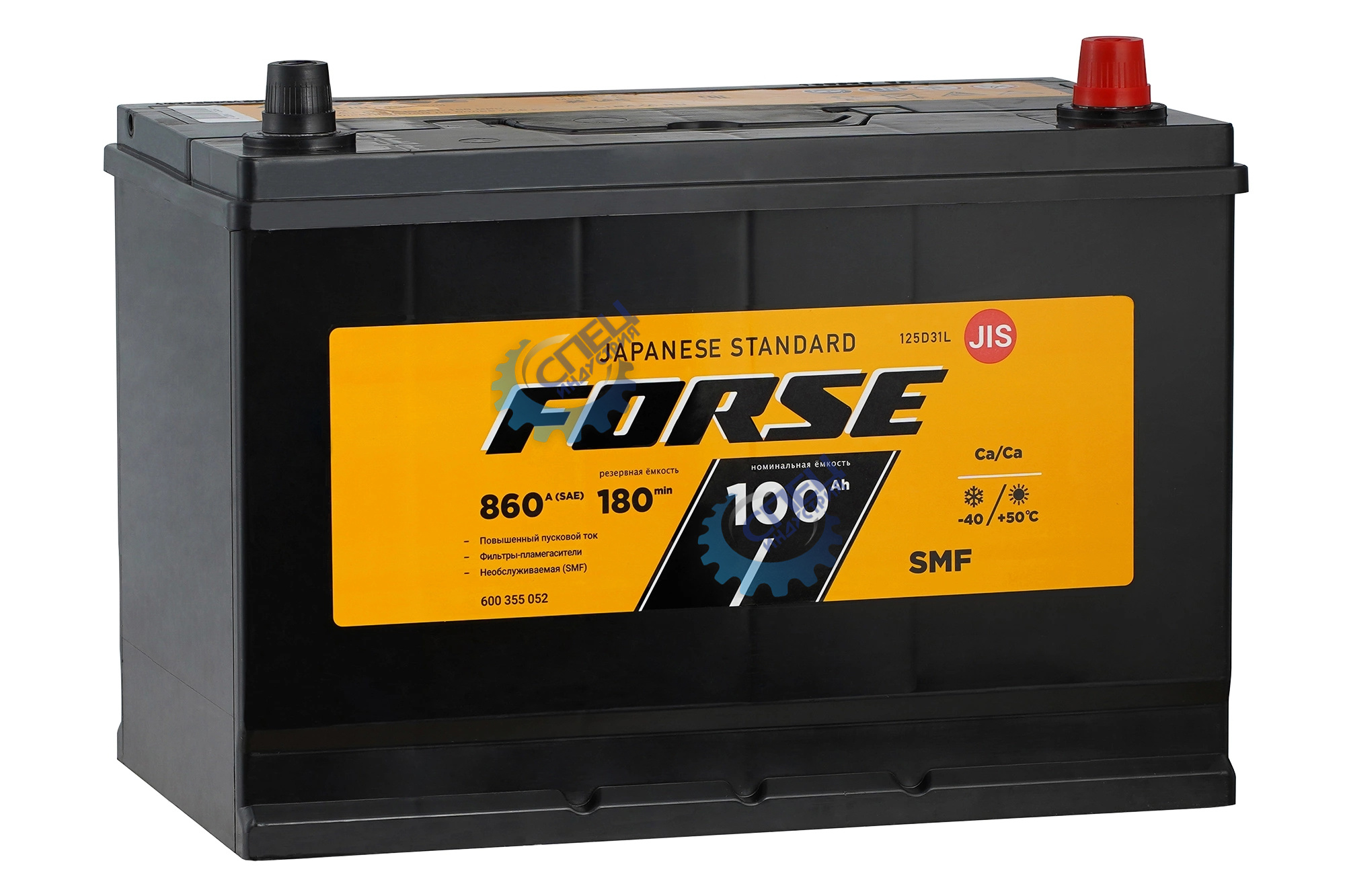 АКБ 100R Forse ASIA (JIS) (ОБР) (EN860) ДШВ 303х175х228 залит (D 31)