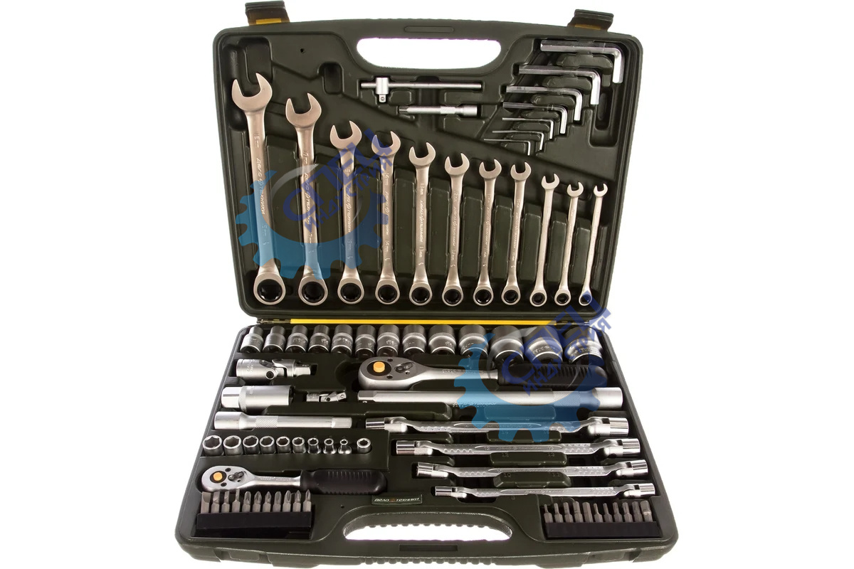 Набор инструмента  77 пр (ДТ) 1/4'',1/2"  трещот ключи