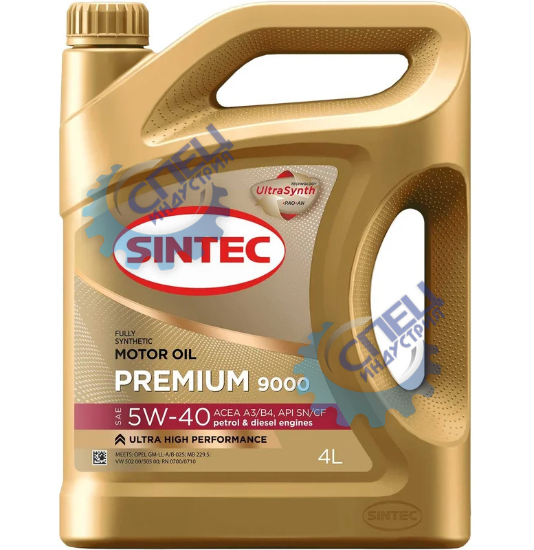 А/масло SINTEC Premium 9000 5W40 синт 4л A3/B4